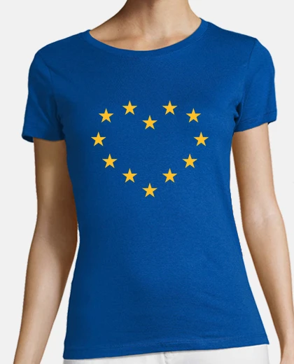 Tee-shirt i love logo des étoiles du coeur de l'europe