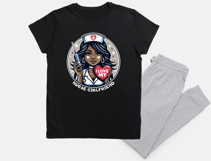 Pyjama i love ma petite amie infirmière