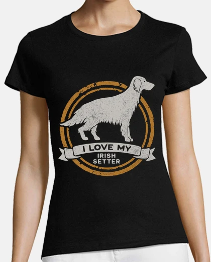 Tee-shirt i love mon chien de race setter irlandais setter irlandais i love mon labrador retriever race retrie