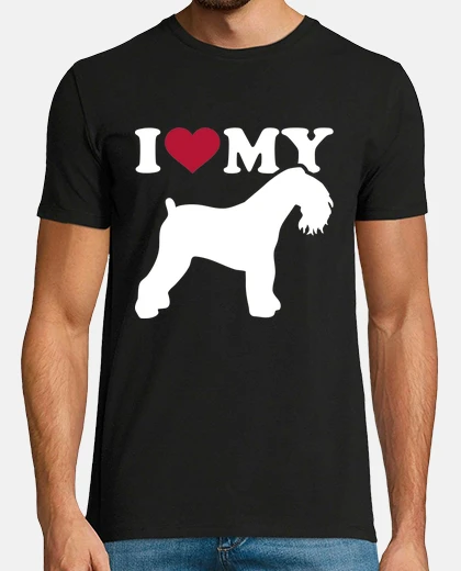 Tee-shirt i love mon kerry blue terrier