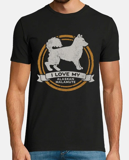 Camiseta I Love My Alaskan Malamute De Alaska Raza Perro Animales Perros
