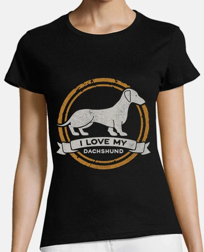 Playera I Love My Dachshund Raza Perro Salchicha Animales Perros