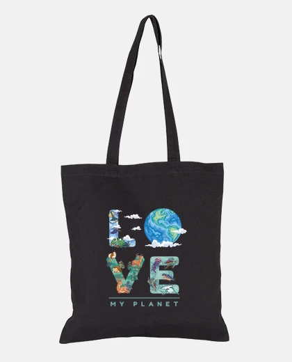 Bag i love my planet, protection, wildlife, handbag,