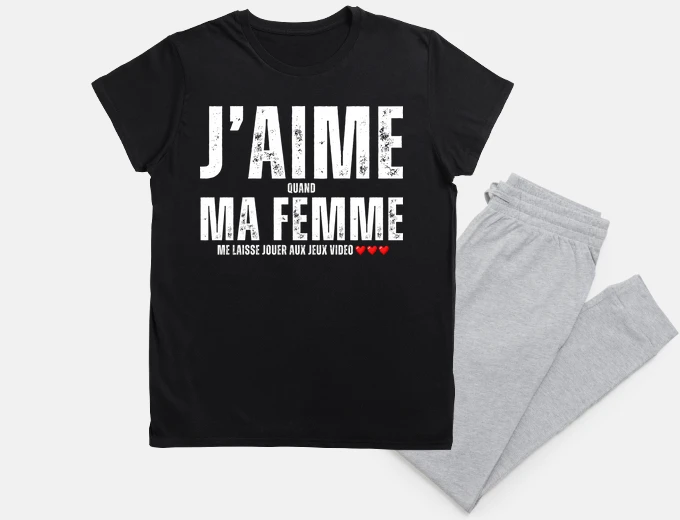 Pyjama i love my wife gamer humor gaming gift