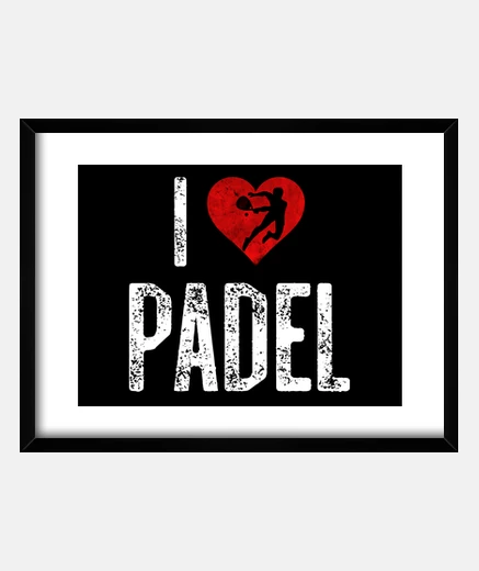 Framed i love padel gift padel player