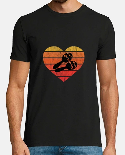 Tee-shirt i love percussions maracas cubaines