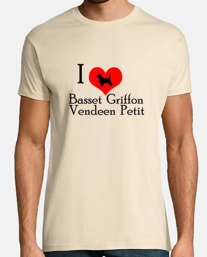 T-shirt i love petit basset griffon vendéen
