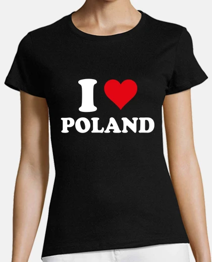 Tee-shirt I Love Pologne Coeur Cadeau Polonais