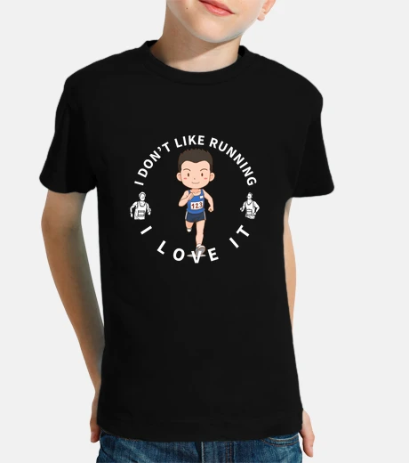 Kids I Love Running Funny Marathon