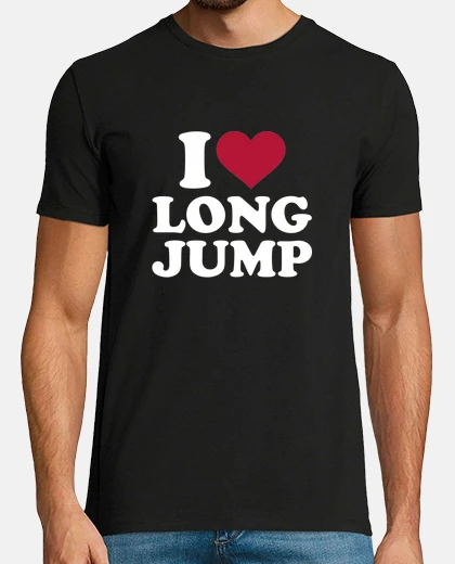 Tee-shirt i love saut en longueur