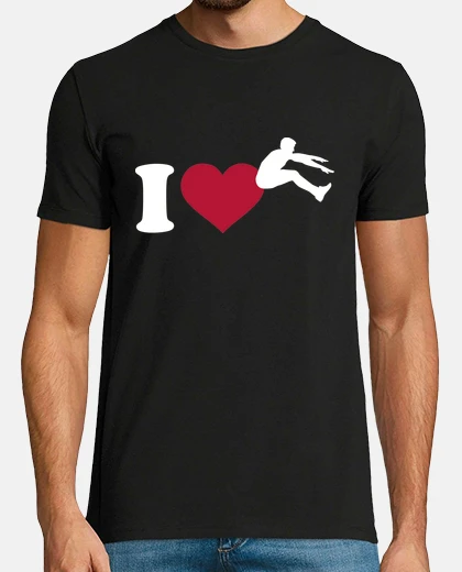 Tee-shirt i love saut en longueur
