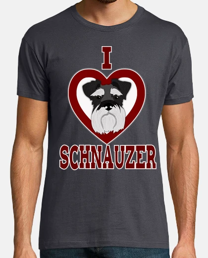 T-shirt i love schnauzer