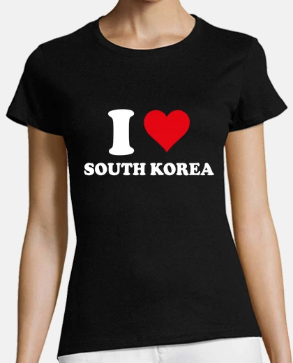 Playera i love south korea heart gift south