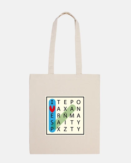 Bag I love Spain alphabet soup
