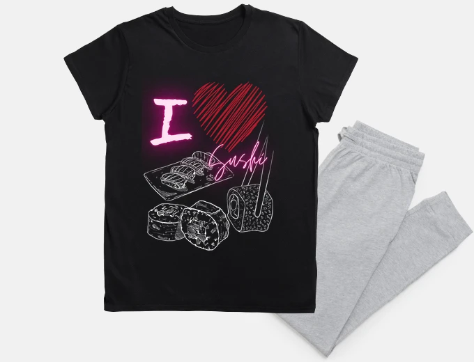 Pajama i love sushi