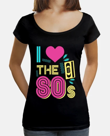 T-shirt i love the 80s 80s music cassette retro