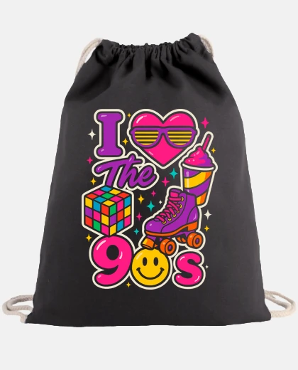 Bag i love the 90s party retro pop music