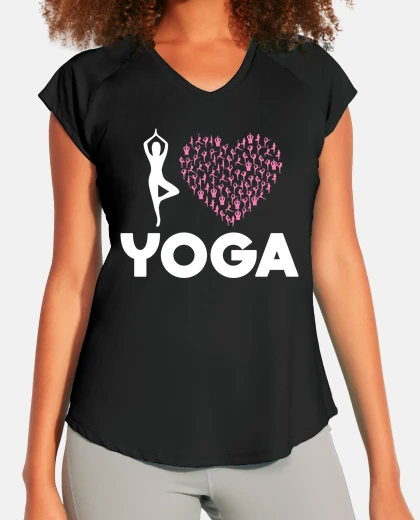 T-shirt i love yoga humor passion