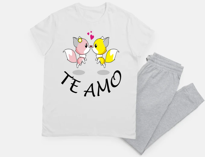 Pajama I love you in black letters