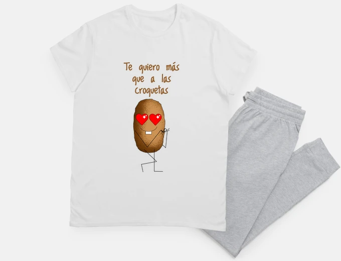Pajama I love you more than croquettes