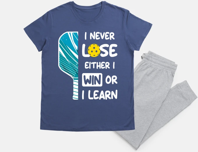 Pyjama i never lose at pickleball funny