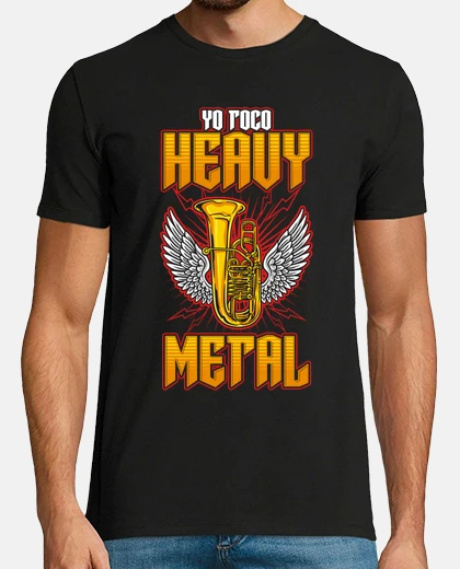 T-shirt i play heavy metal music trombone tuba humor brass band musician jazz