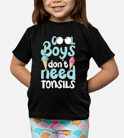 T-shirt bambino i ragazzi fighi della tonsolite non han tostadora