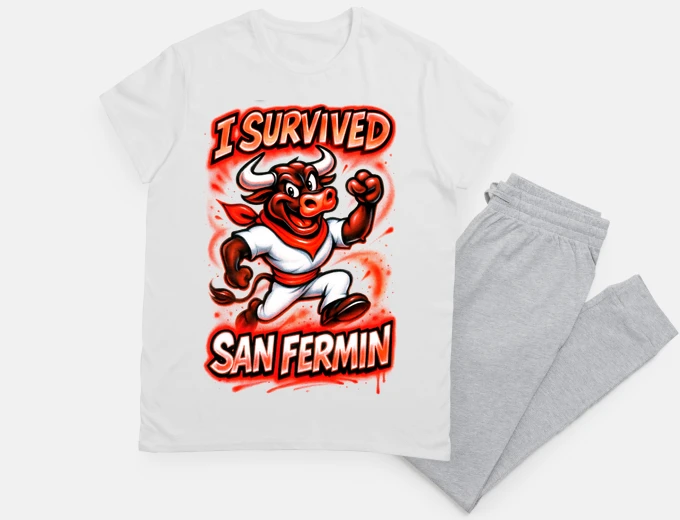 Pyjama I survived the San Fermin Pamplona bull