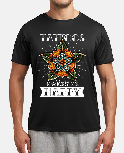 T-shirt i tatuaggi mi rendono felice tatuaggi tattoo fiore arte tribale tatuatore