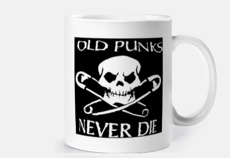 Tazza I vecchi punk never die mai los punk no