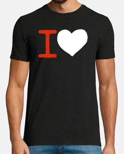 Camiseta I white heart