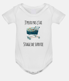 i can&#39;t i have survival training pq toilet body baby onesie