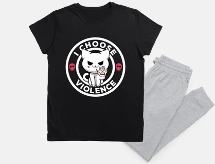 i choose violence today cat irony and s