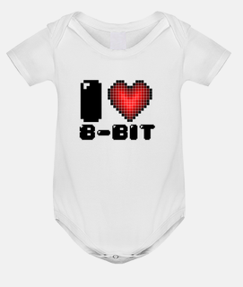 I Love 8 Bit Heart Pixel Technology