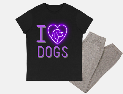i love dogs in purple