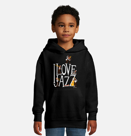 i love jazz sobre fondo oscuro