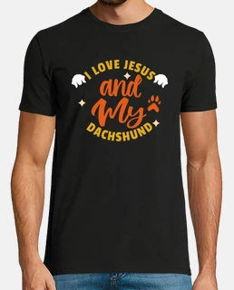 i love Jésus et mon teckel mignon anima