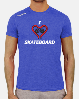 i love skateboardwhite print