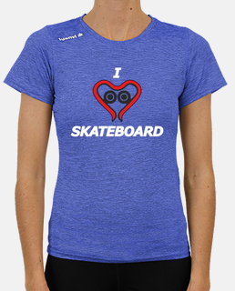i love skateboardwhite print