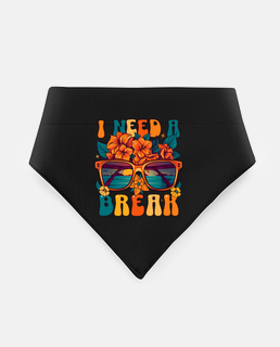 I Need a Break Summer Vacation Colorful Flowers Sunglasses Funny Vintage  