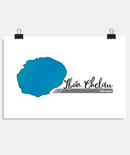 Poster ibón chelau - pirenei