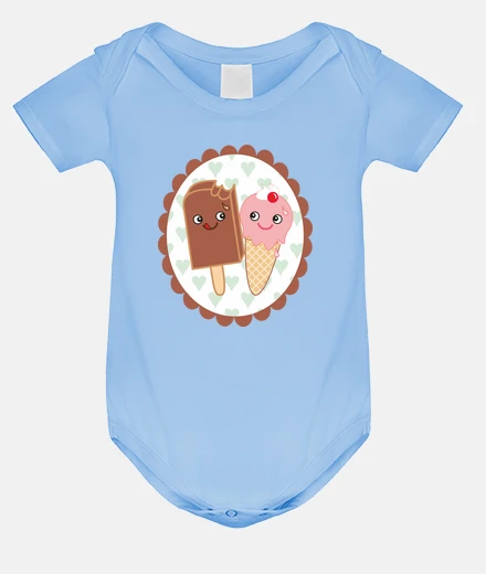 Kids ice cream lovers kawaii