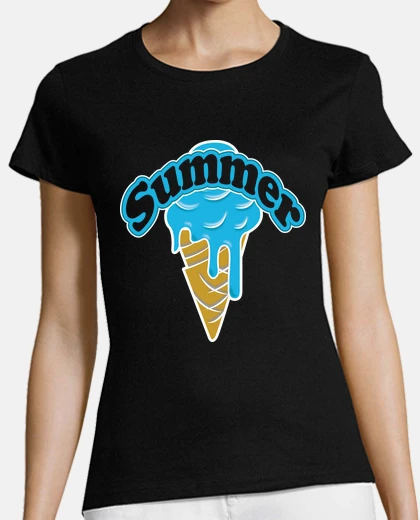 Playera ice cream waffle blueberries summer by 