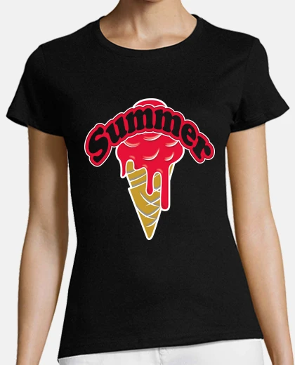 Playera ice cream waffle red summer by red