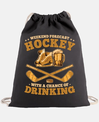 Bag ice hockey and beer sport
