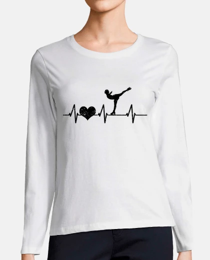 T-shirt ice skating heartbeat winter sport