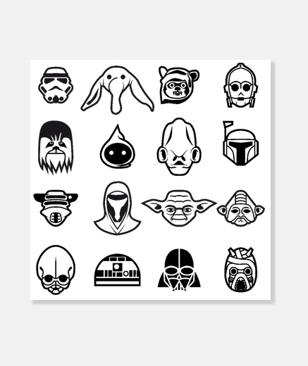 Stampa icone classici di star wars