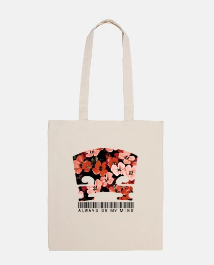 Bag iconic red flowers violin bridge bag
