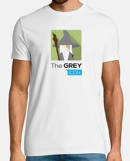 Tee-shirt iconshirt: l'icône grise
