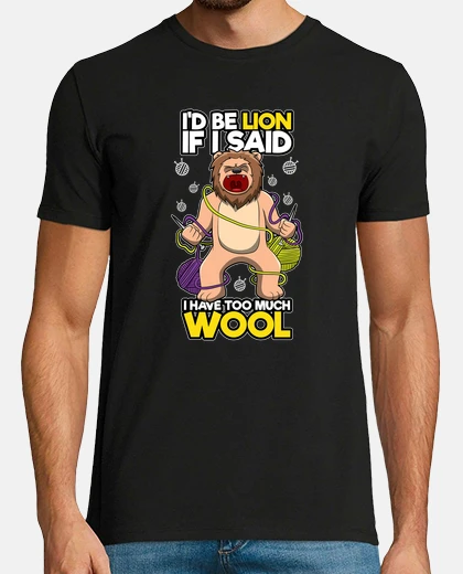 T-shirt id essere leone molta lana dicendo lavo